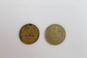 Помогите оценить монеты - 1 копейка 1934 и 1946.jpg