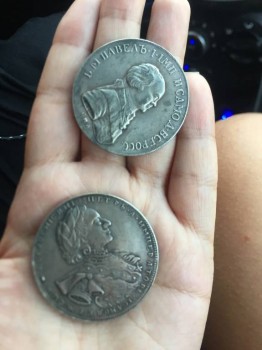 Монета 1722-1723 год 1 рубль - IMG_7774.JPG